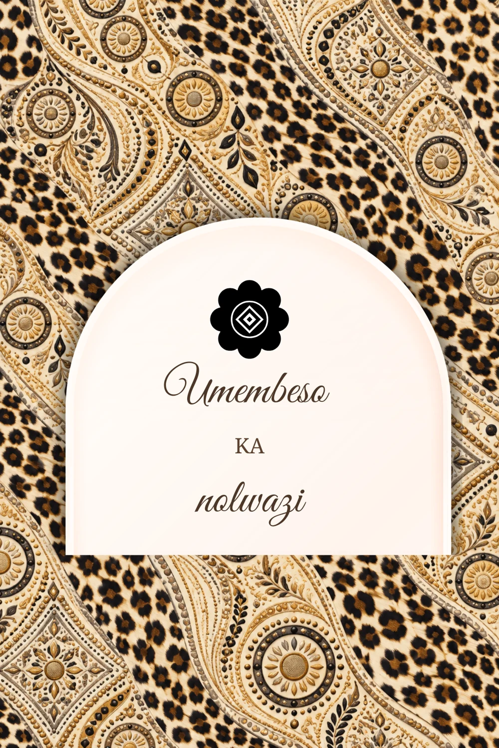 Golden Paisley Umembeso invitation, front