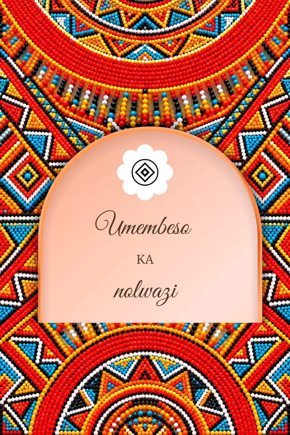 Umembeso invitation cover with colourful beadwork