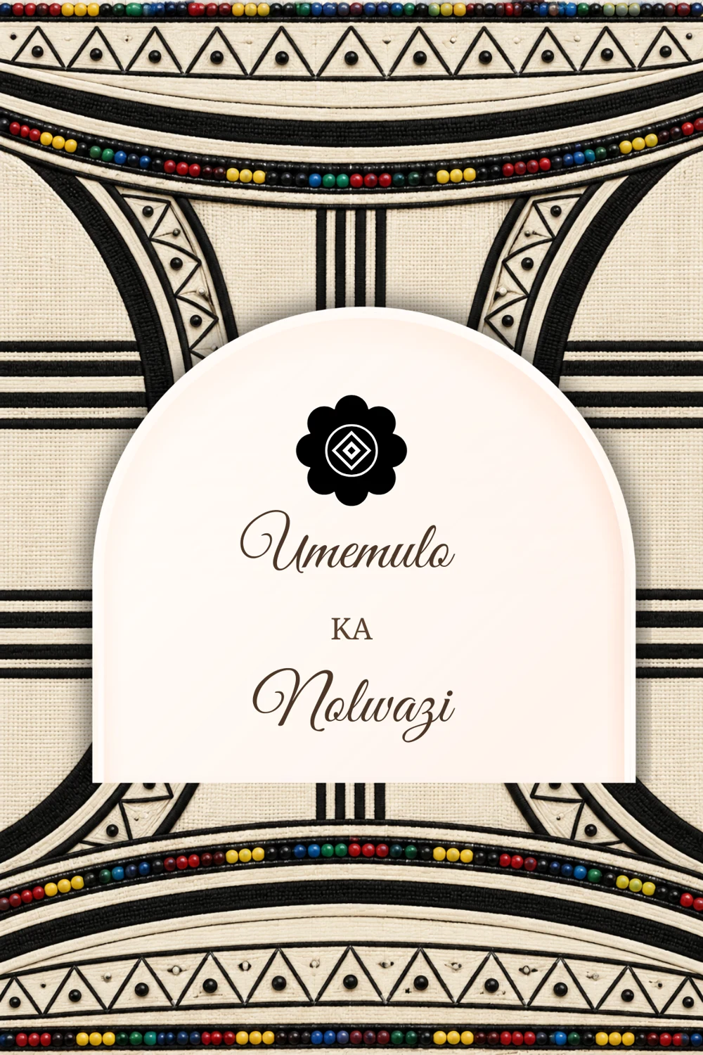 Ivory Heritage Frame Umemulo invitation, front